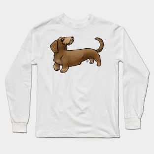 Dog - Wire-Haired Dachshund - Red and Tan Long Sleeve T-Shirt